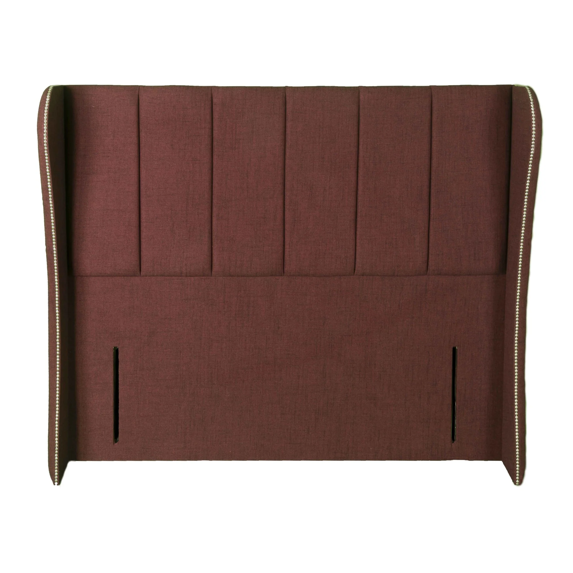 Winged Vertical Floor Standing Full Headboard - Choice Of Fabrics & Sizes