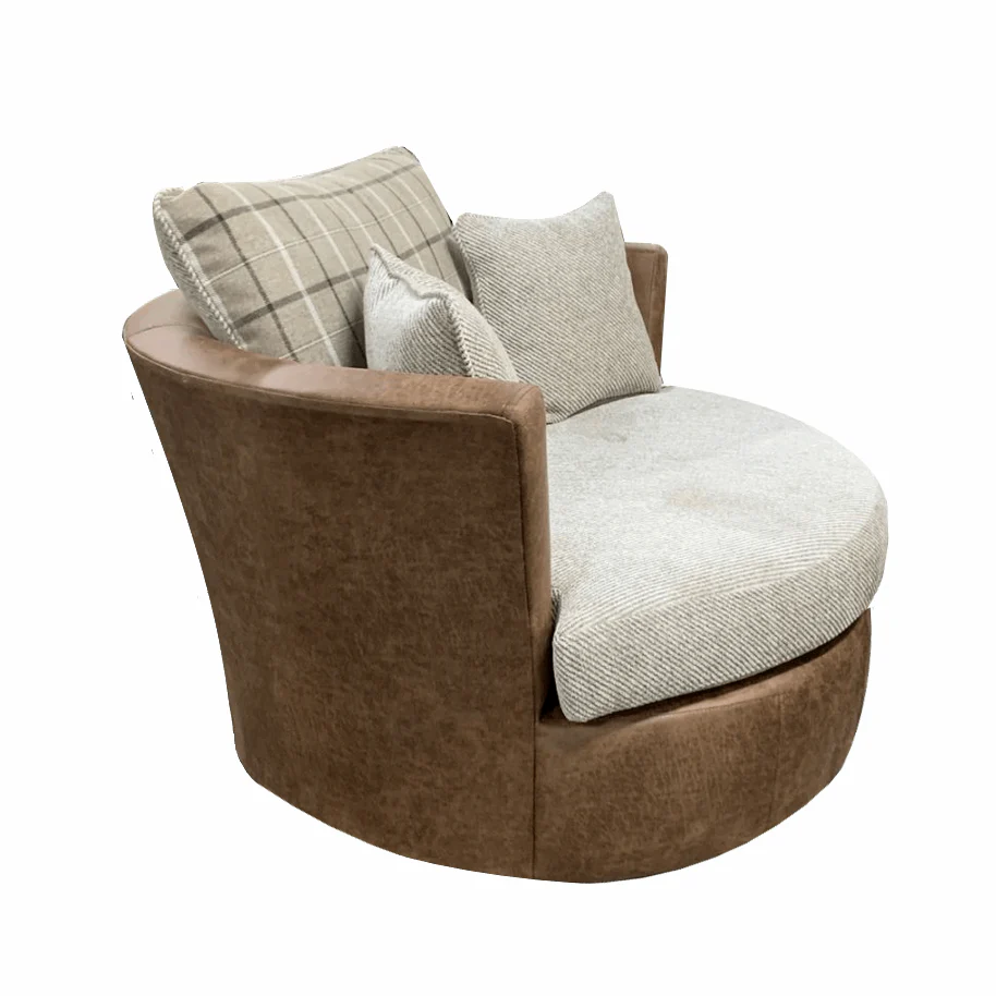 Darwin Cuddler Swivel Chair - Choice Of Fabrics