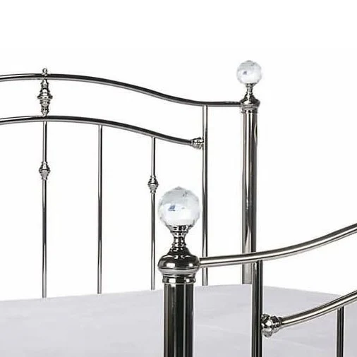 Callisto Chrome Metal Bed Frame 5ft King Size