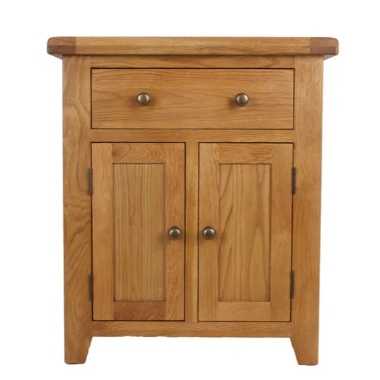 Torino Country Solid Oak Compact Sideboard - Hall Cabinet