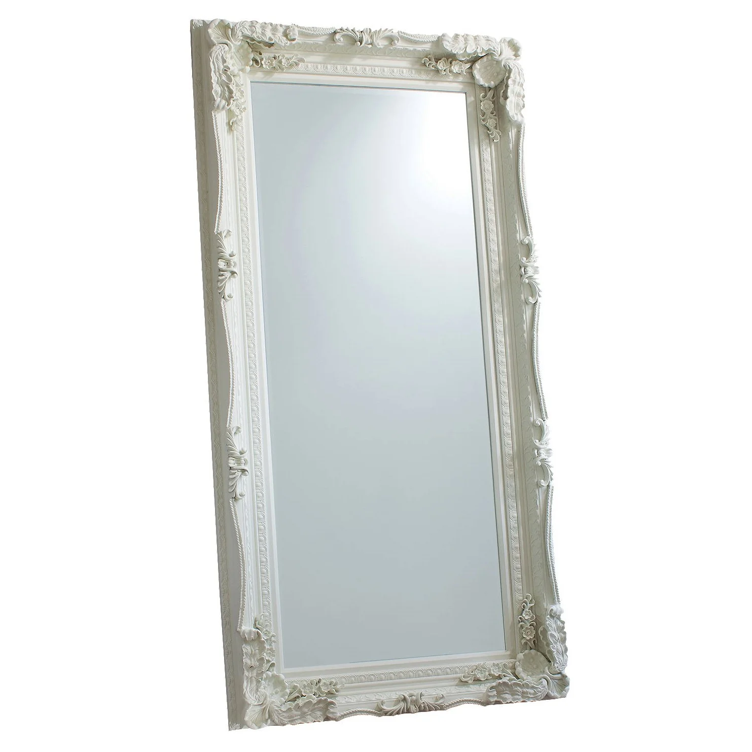 Carved Leonard Leaner Mirror Cream