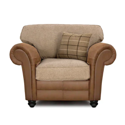 Darwin Fabric Armchair & Love Chair Collection - Choice Of Fabrics