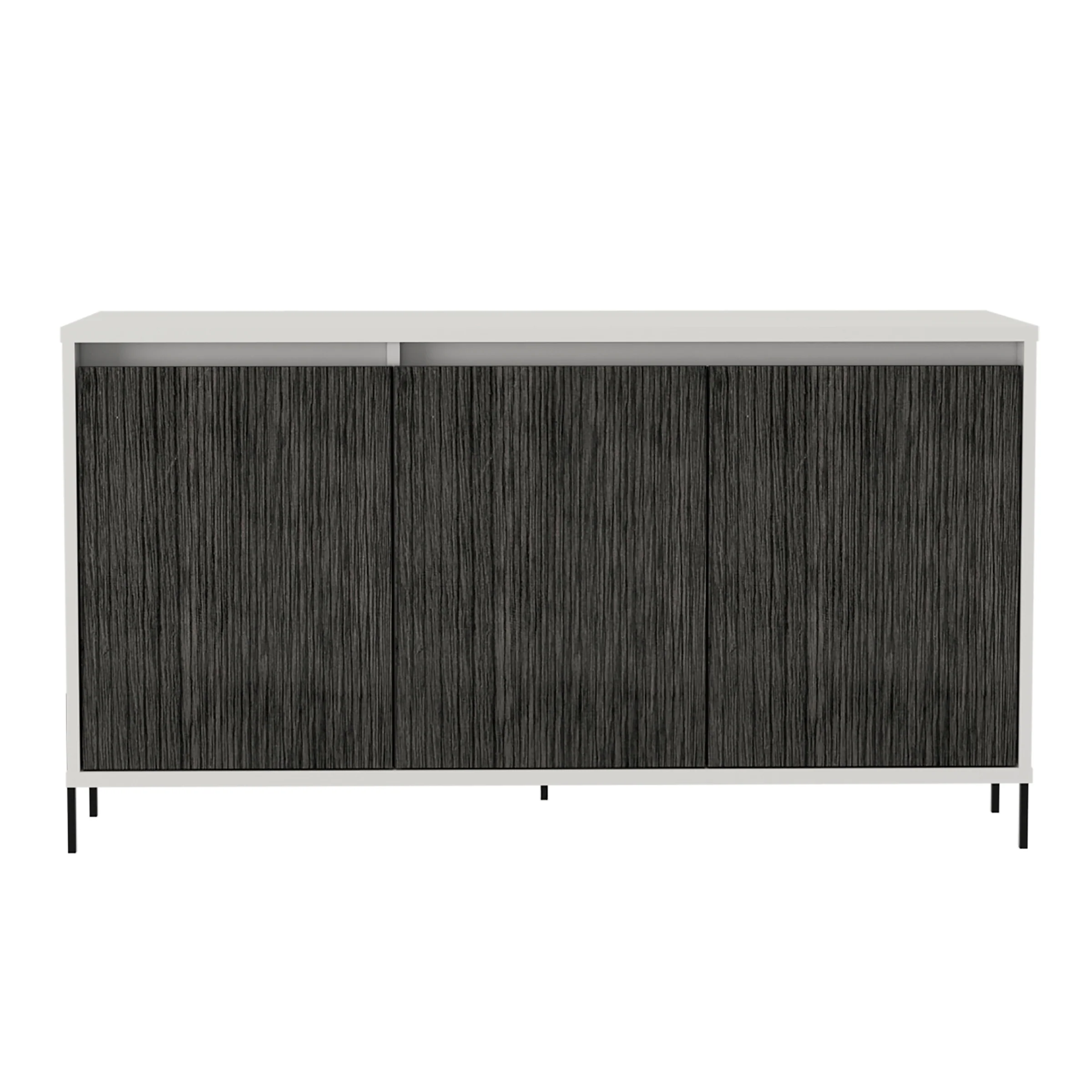 Detroit White & Carbon Grey Oak Woodgrain Medium Sideboard