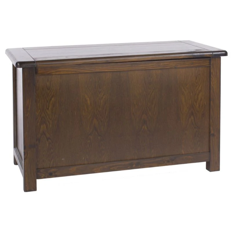 Boston Dark Wood Bedroom Ottoman Storage Box