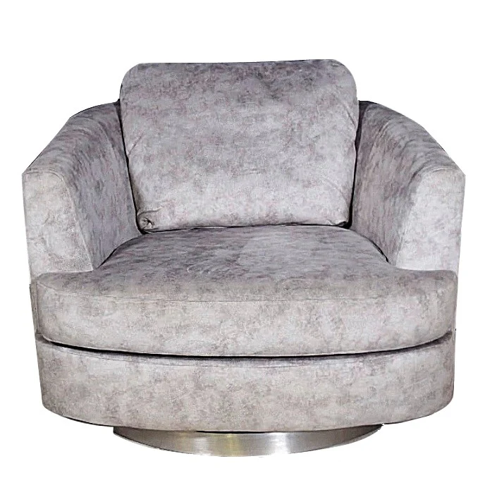 Bond Swivel Chair - Choice Of Fabrics & Chrome Or Gold Base