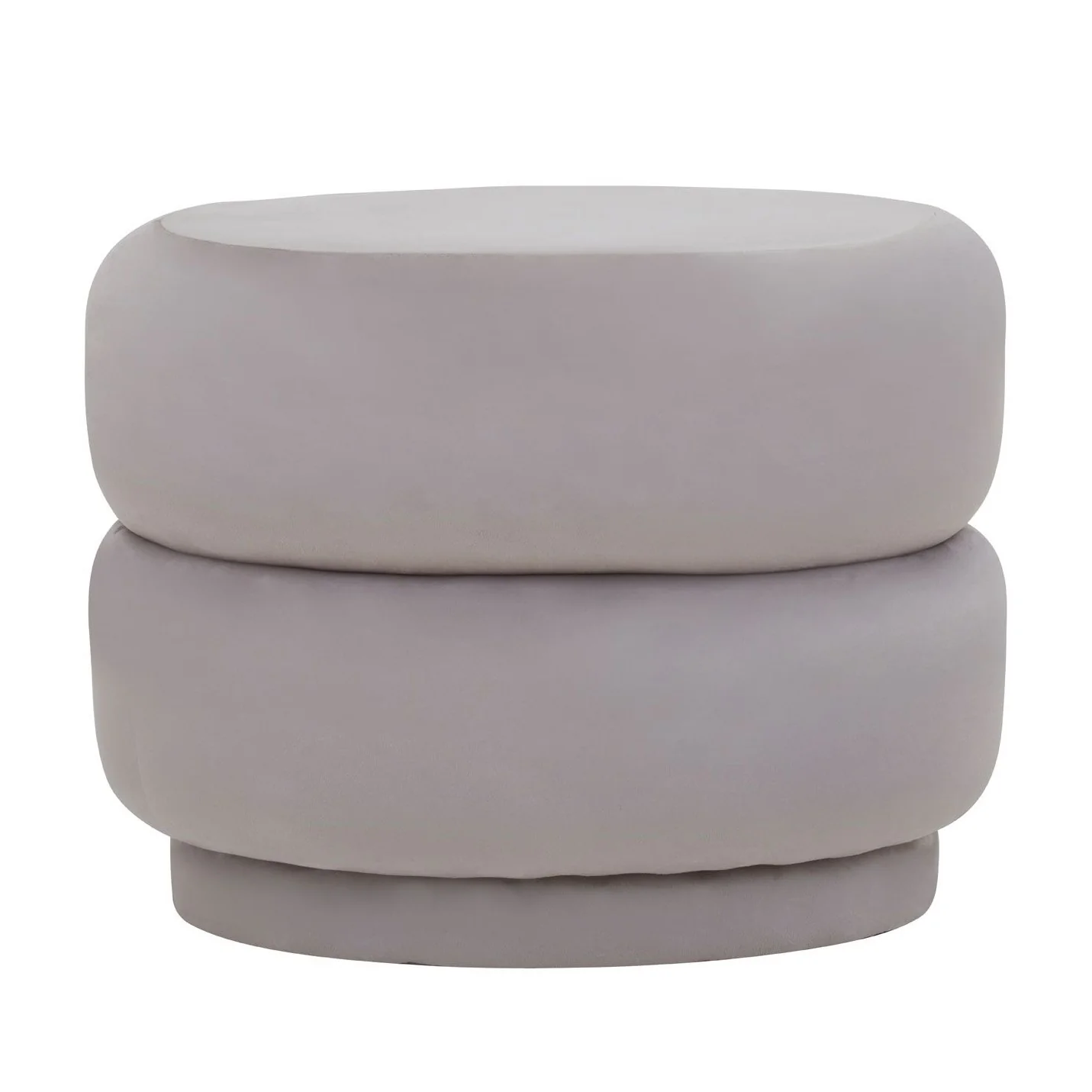 Ford Mink Velvet Ottoman Stool