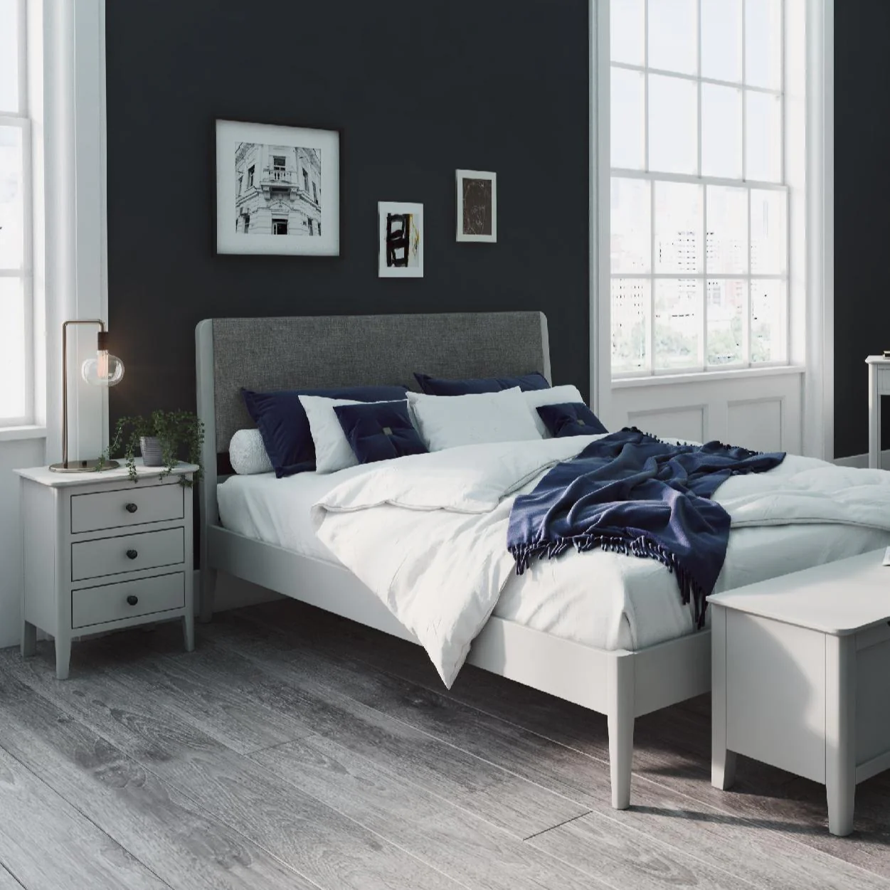 Stowe Silver Grey Triple Wardrobe