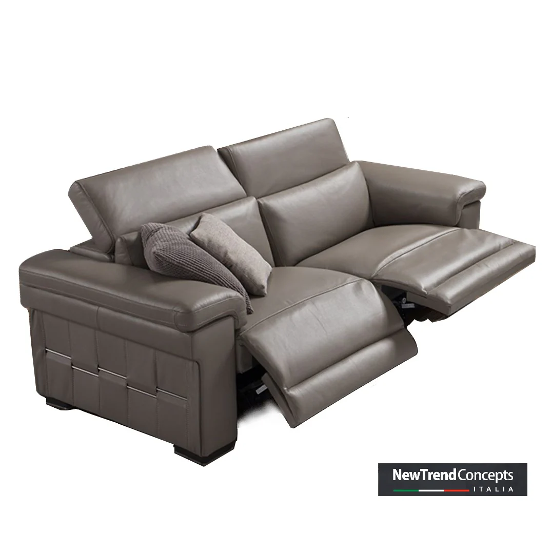 Elettra Italian Leather Power Recliner With Adjustable Headrests Sofa & Chair Collection