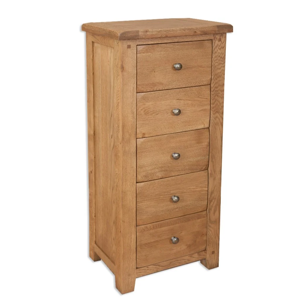 Wiltshire Country Oak Tall Chest Of 5 Drawers