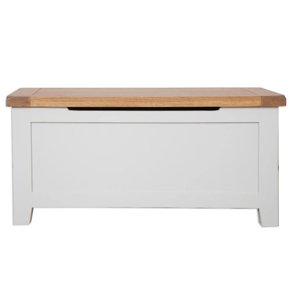 St.Ives French Grey & Oak Blanket Box