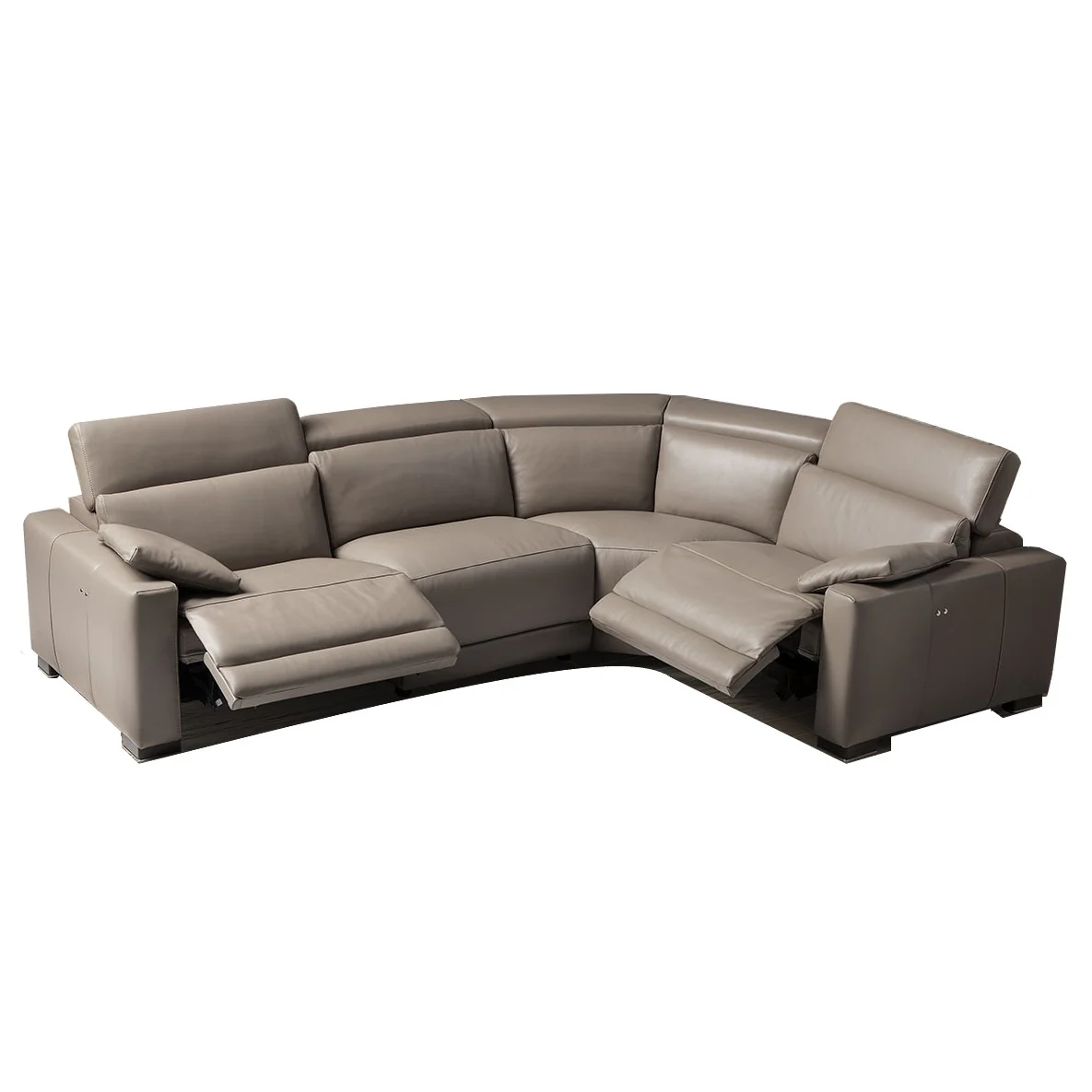 Eridano Italian Leather Modular Corner Sofa Collection - Choice Of Sizes & Standard Or Power Recliner