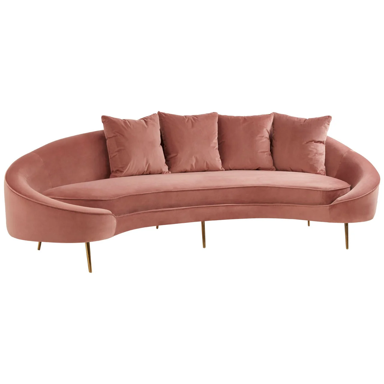 Osdin Curved Velvet Sofa Collection - Choice Of Colours