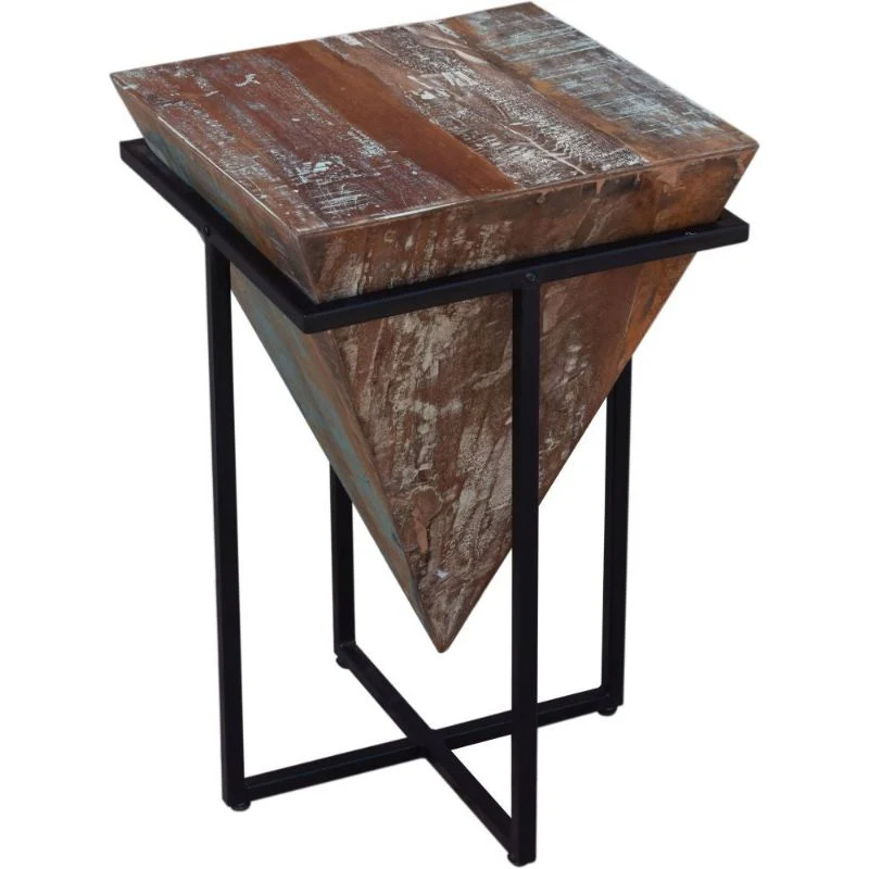 Modern Reclaimed Industrial Medium Side Table - 438B