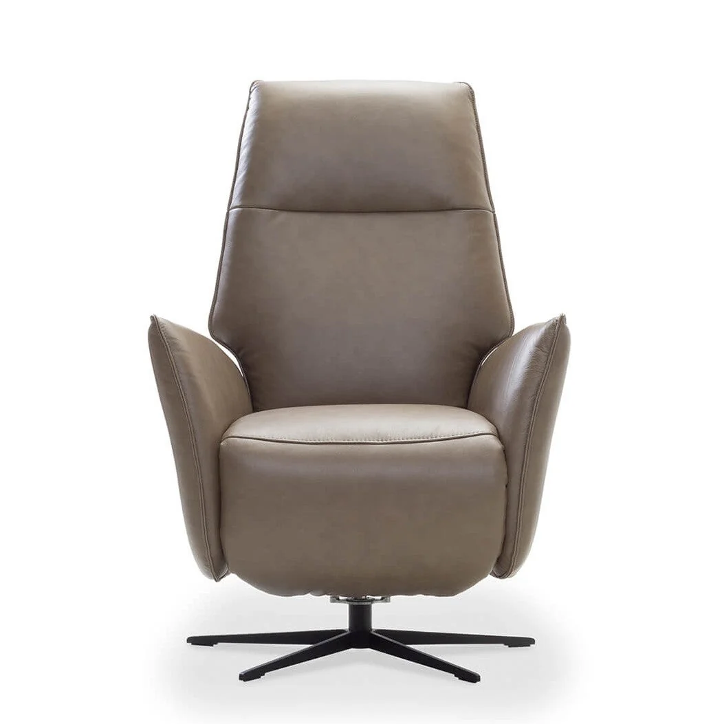 Scott Power Leather Recliner Swivel Chair - Choice Of Size & Type