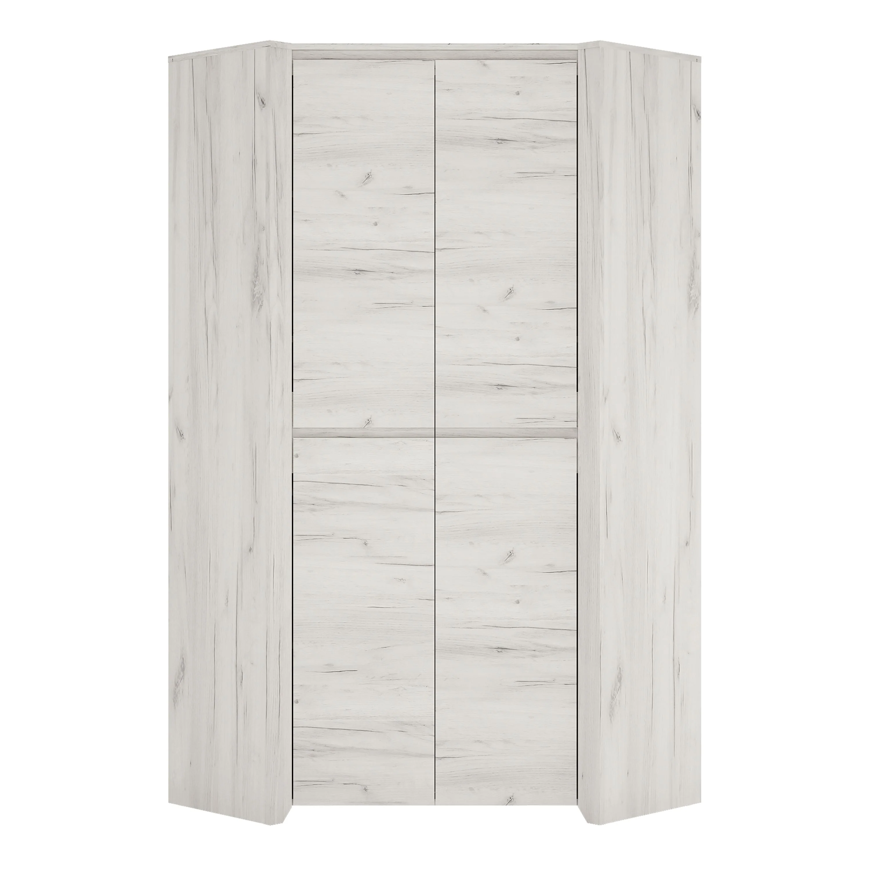 Angelica Corner Fitted Wardrobe - White Oak