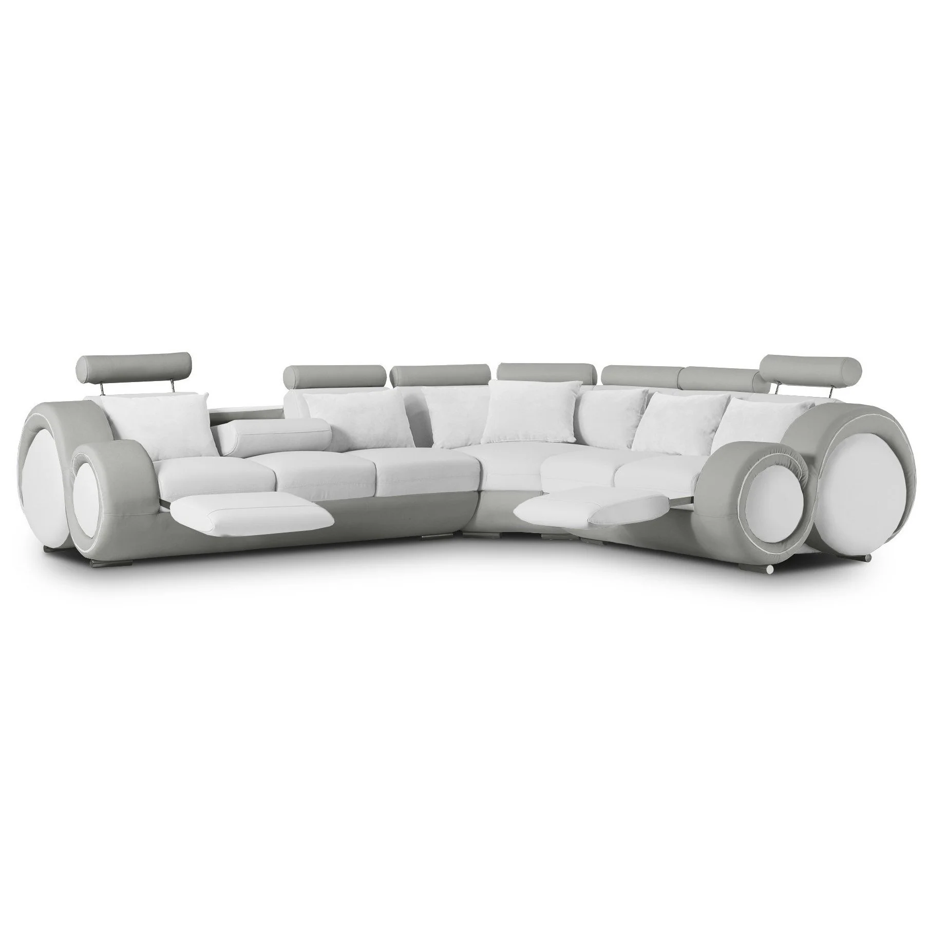 Stylo Corner Reclining Italian Leather Sofa - Various Options