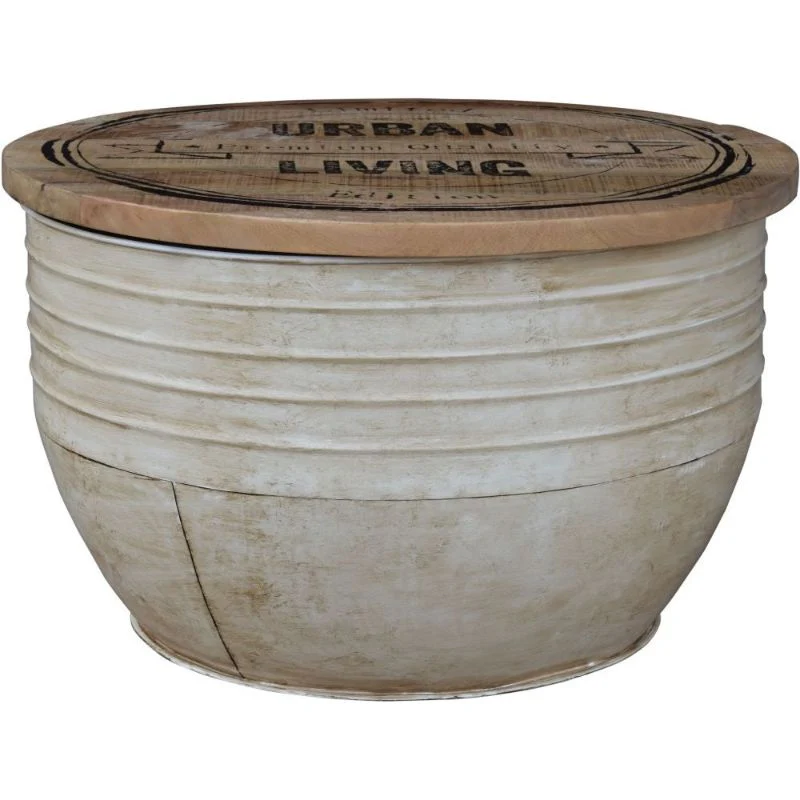 Modern Reclaimed Industrial Round Trunk Box - 374