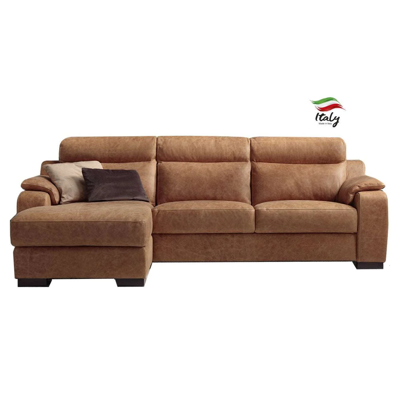 Ethos Italian Leather Chaise Corner Sofa Collection - Choice Of Leathers