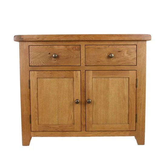 Torino Country Solid Oak Small 2 Door 2 Drawer Sideboard