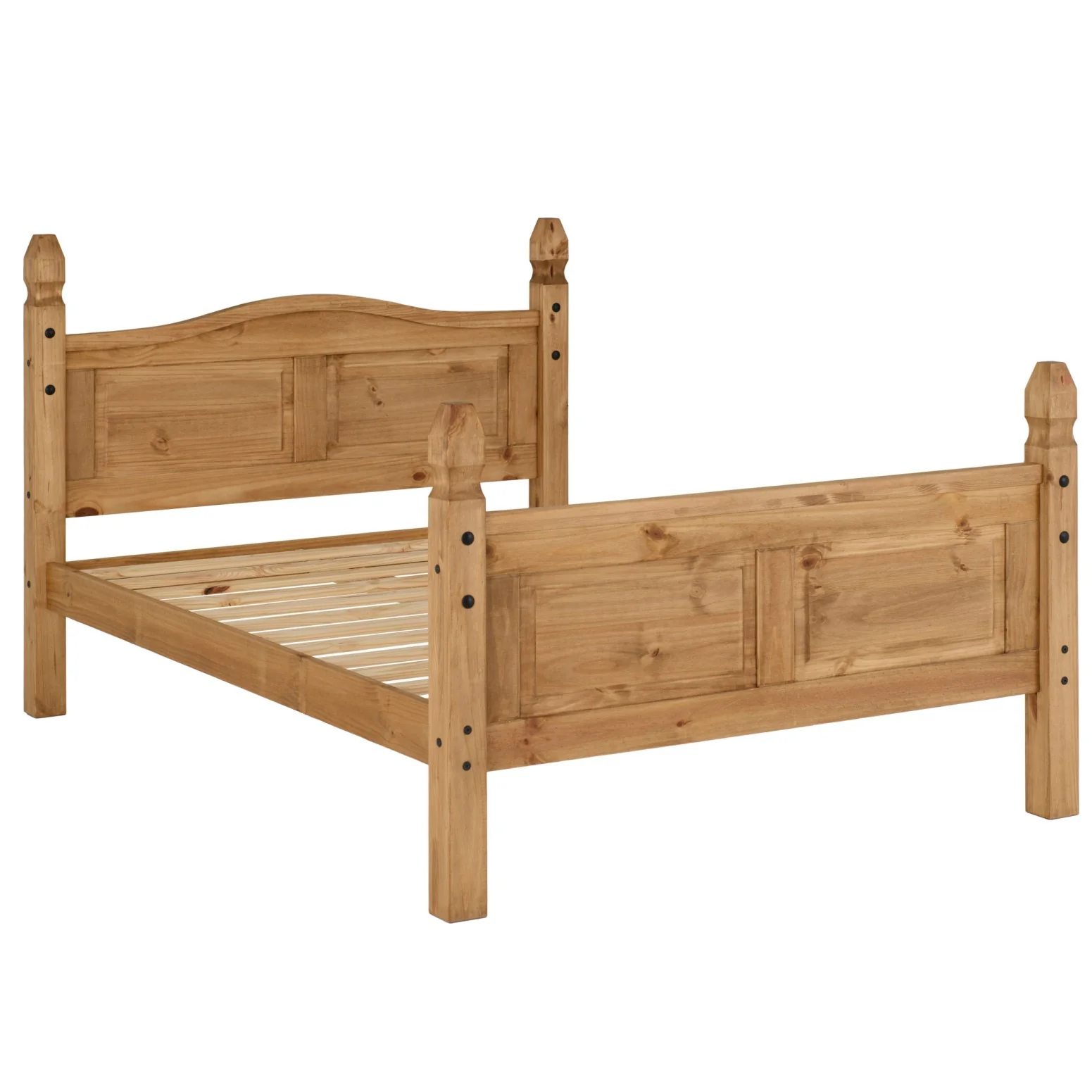 Corona 4ft 6 High Foot End Pine Bed