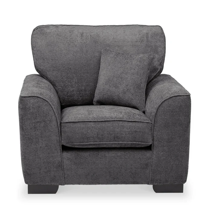 Odette Waffle Fabric Armchair & Love Chair Collection - Choice Of Sizes & Colours