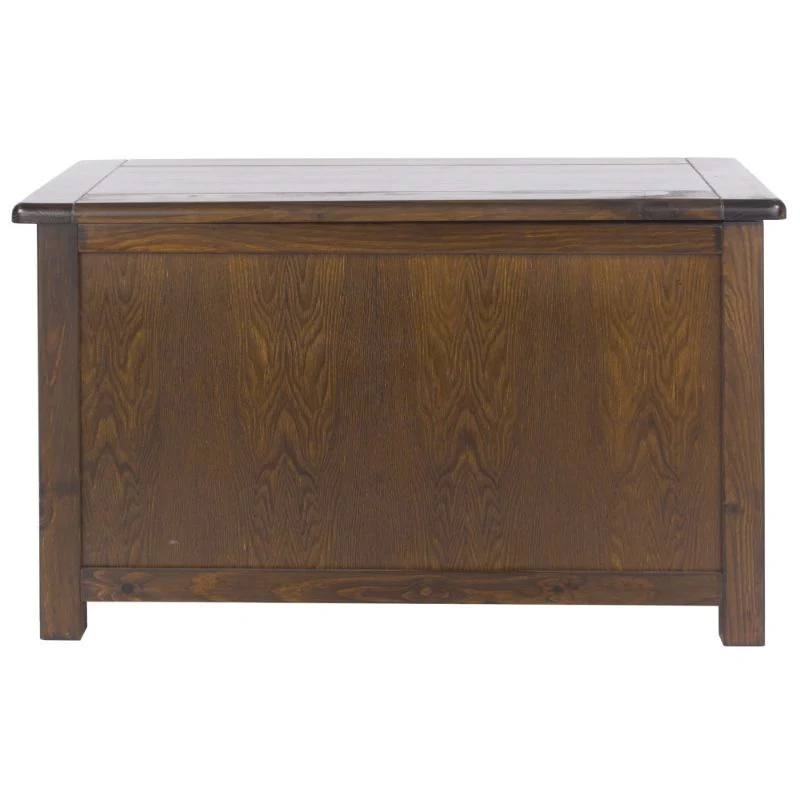 Boston Dark Wood Bedroom Ottoman Storage Box