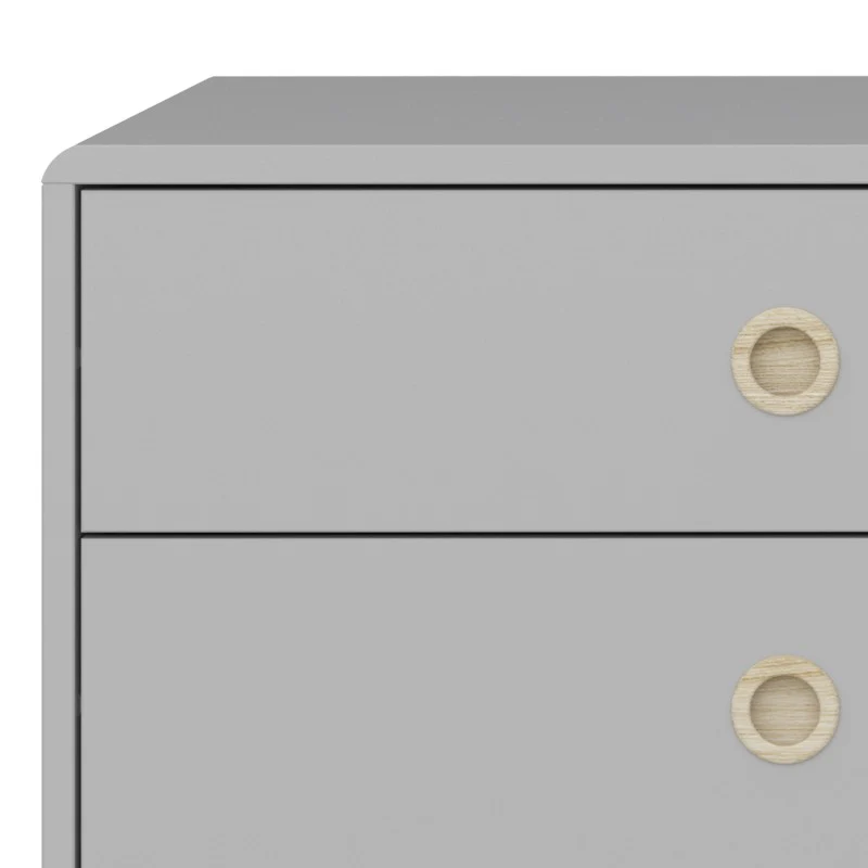 Softline 4 + 4 Drawer Wide Chest Of Drawers - Grey