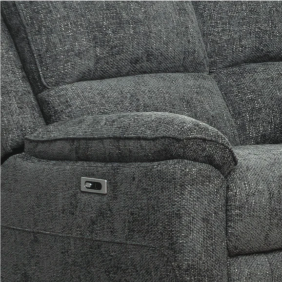 Barley Fabric Power Recliner Armchair - Intergrated USB-C Fast Charge Ports