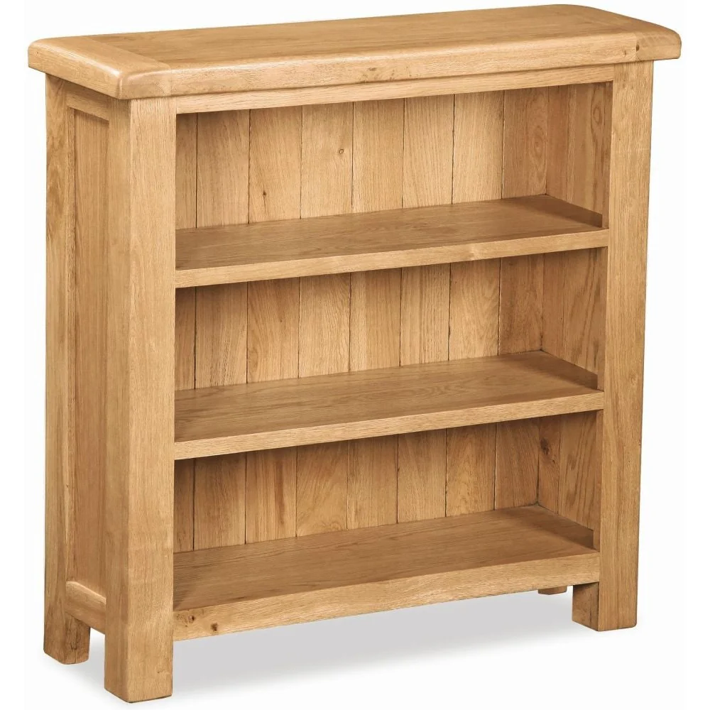 Sailsbury Solid Oak Low Bookcase - 90cm