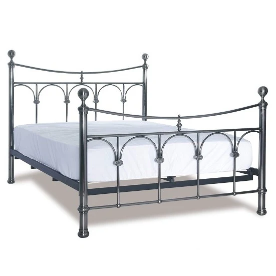 Gamma Antique Nickel 5ft - King Size Bed Frame