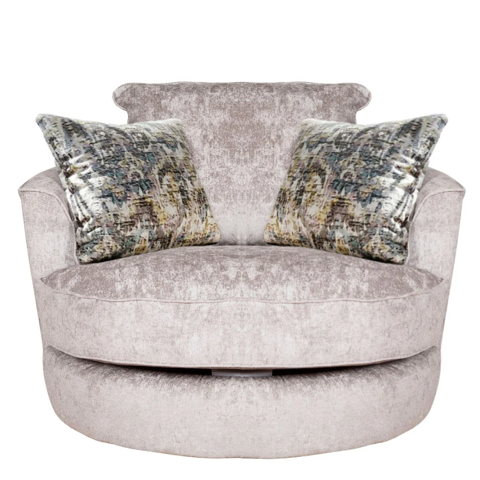 Coco Plain Truffle & Angelo Gold Scatters Swivel Chair