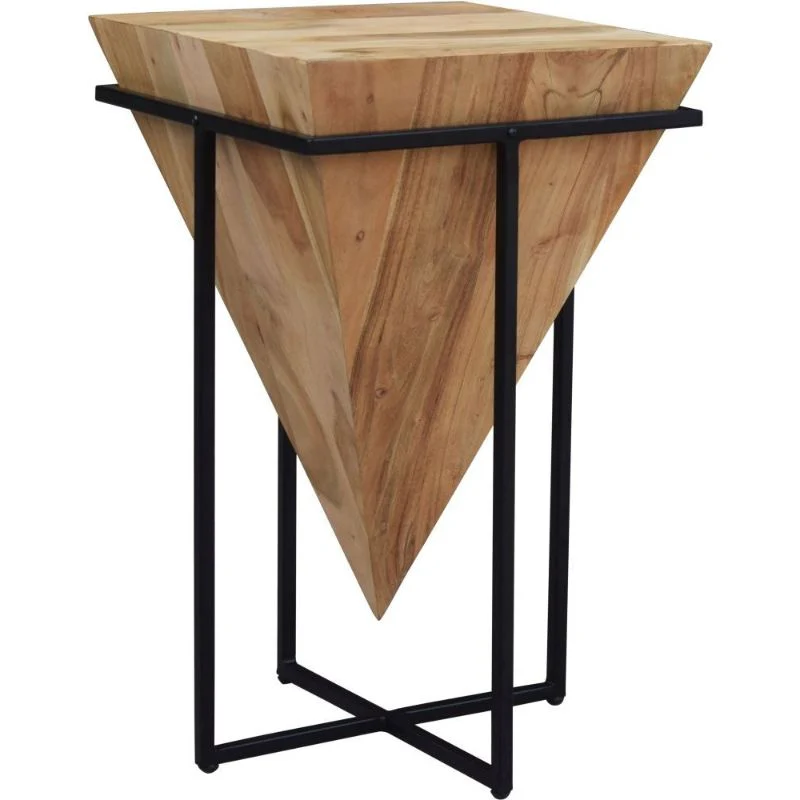 Modern Reclaimed Industrial Small Side Table - 1070