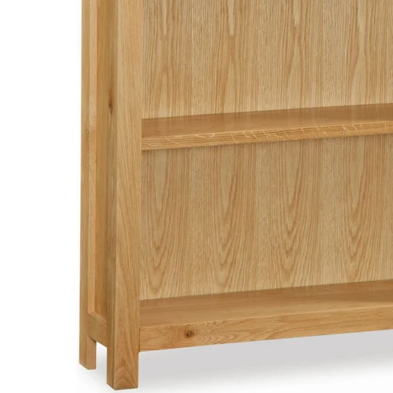 Bevel Natural Solid Oak Large Bookcase
