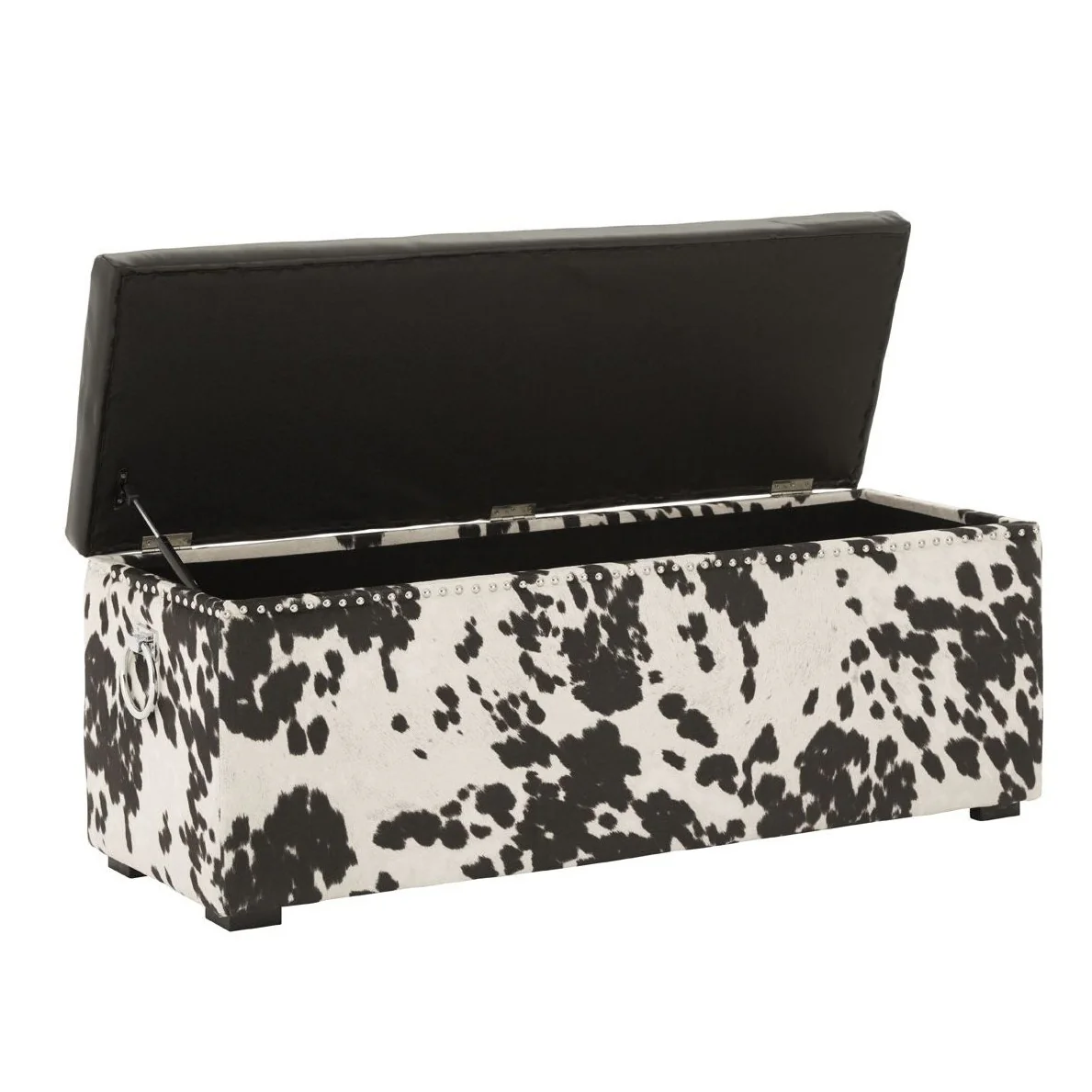 Rodeo Cowhide Storage Bench Seat