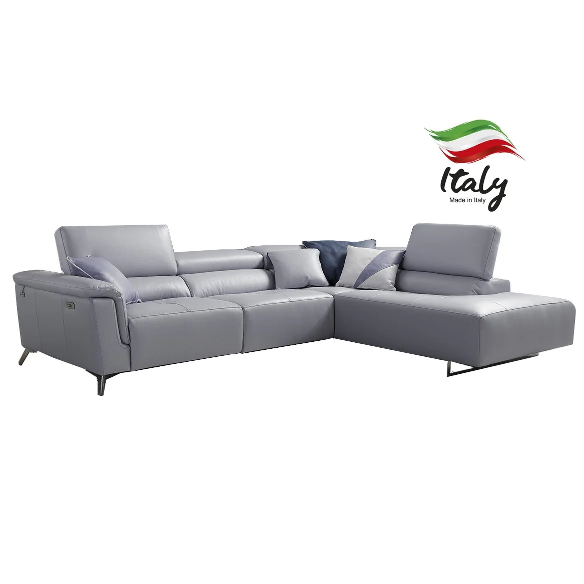 Birdy Italian Leather Power Recliner Corner Sofa - Various Options