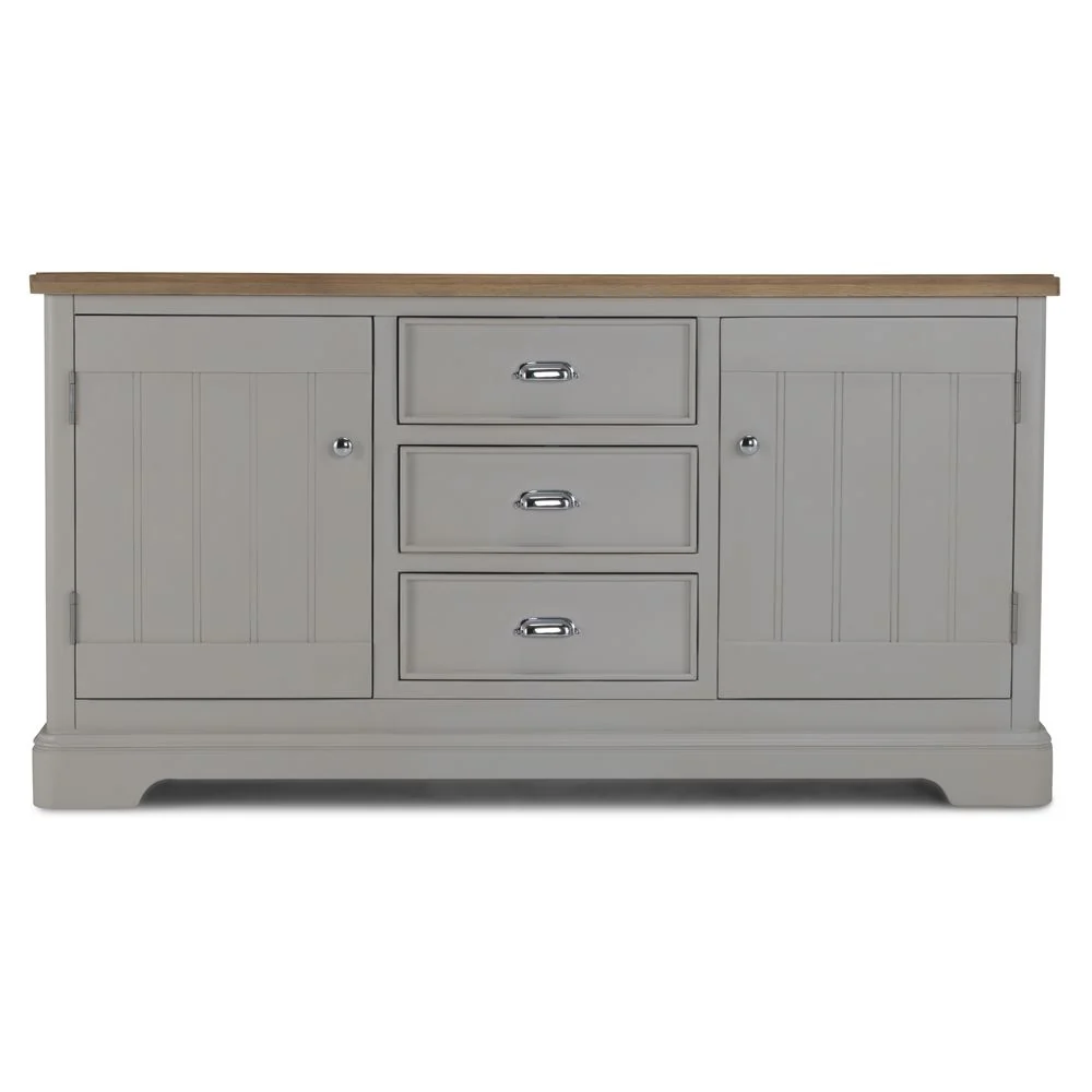 Sunbury Oak & Grey Painted 2 Door 3 Drawer Sideboard