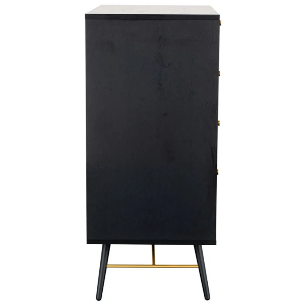 Barcelona Black & Copper 4 Drawer Chest