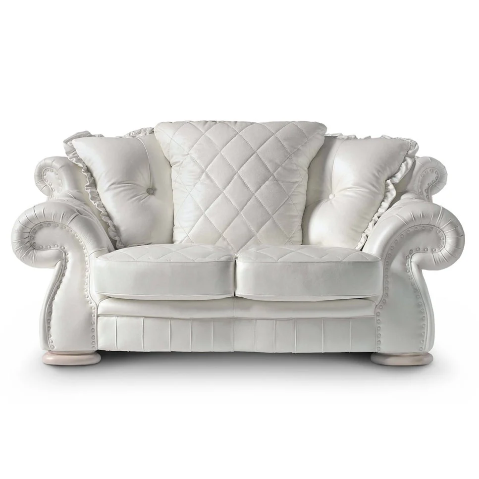 Pendragon Italian Leather Sofa Collection - Choice Of Leathers & Optional Swarovski Crystal Buttons.