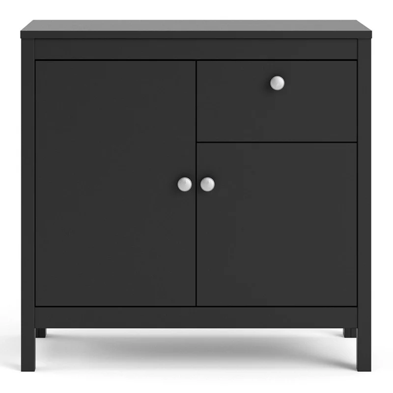 Madrid 2 Door 1 Drawer Sideboard - Matt Black