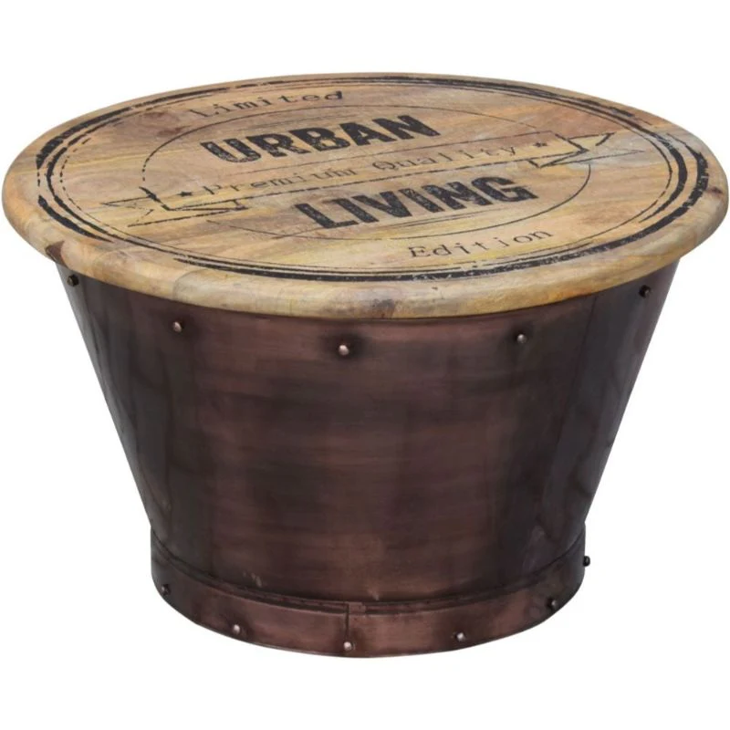 Modern Reclaimed Industrial Round Trunk Box - 357