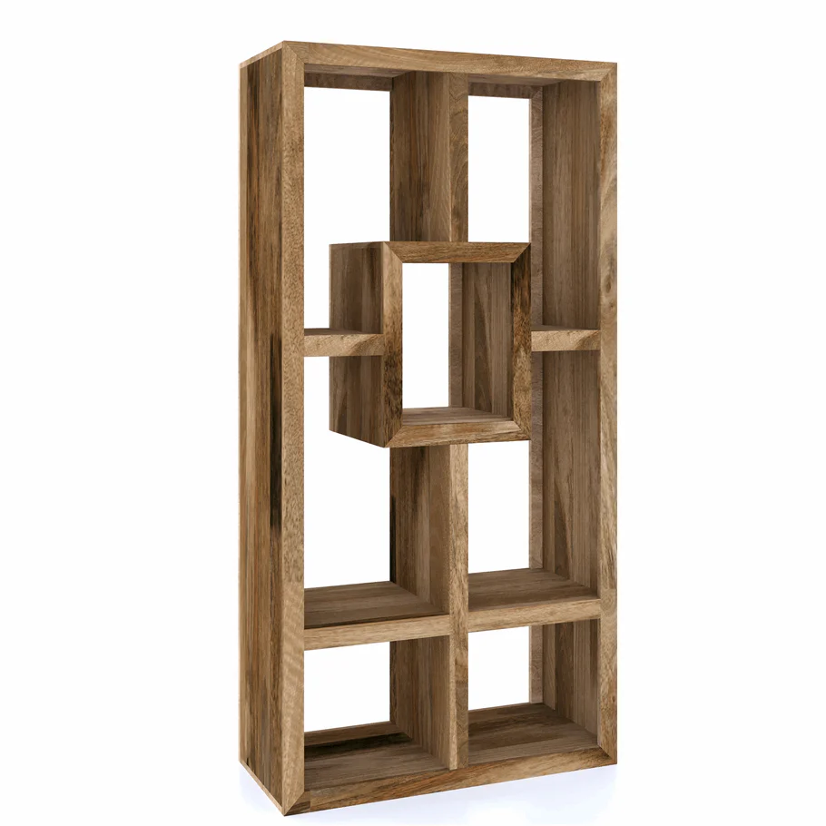 Novo Mango Wood Yoga Open Display Shelving Unit