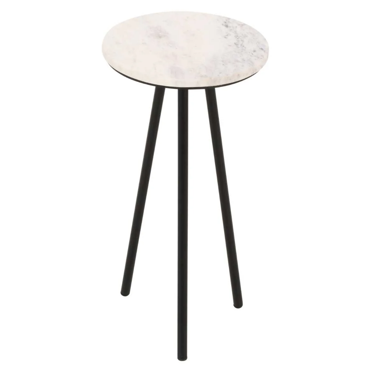 Opal Marble Top Minimalist Side Table - 30cm