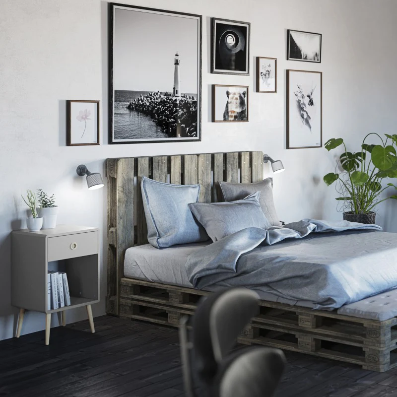 Softline 1 Drawer Bedside Cabinet - Grey