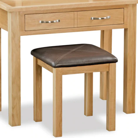 Bevel Natural Solid Oak Dressing Table Set