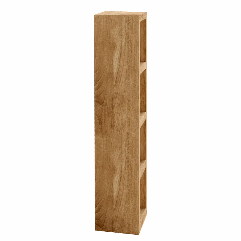 Novo Mango Wood Vertical 4 Hole Open Display Shelving Unit