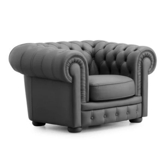 Victoria Italian Leather Chesterfield Armchair - Choice Of Leathers