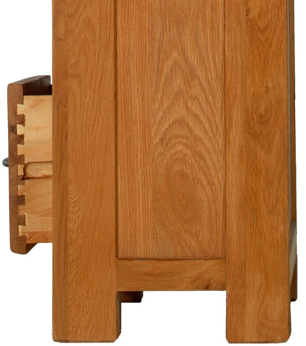 Earlswood Solid Oak 1 Drawer Slim Bookcase