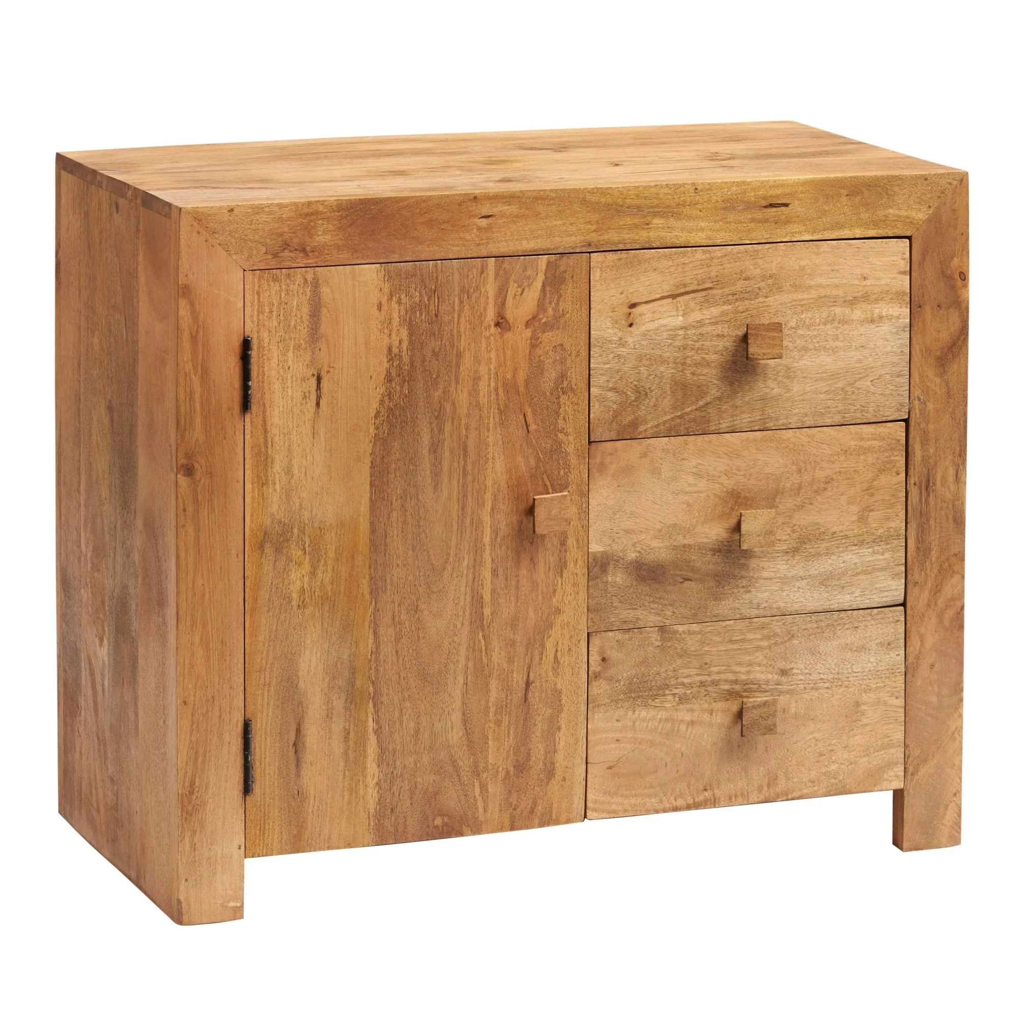 Maya Light Mango Wood 1 Door 3 Drawer Sidebaord