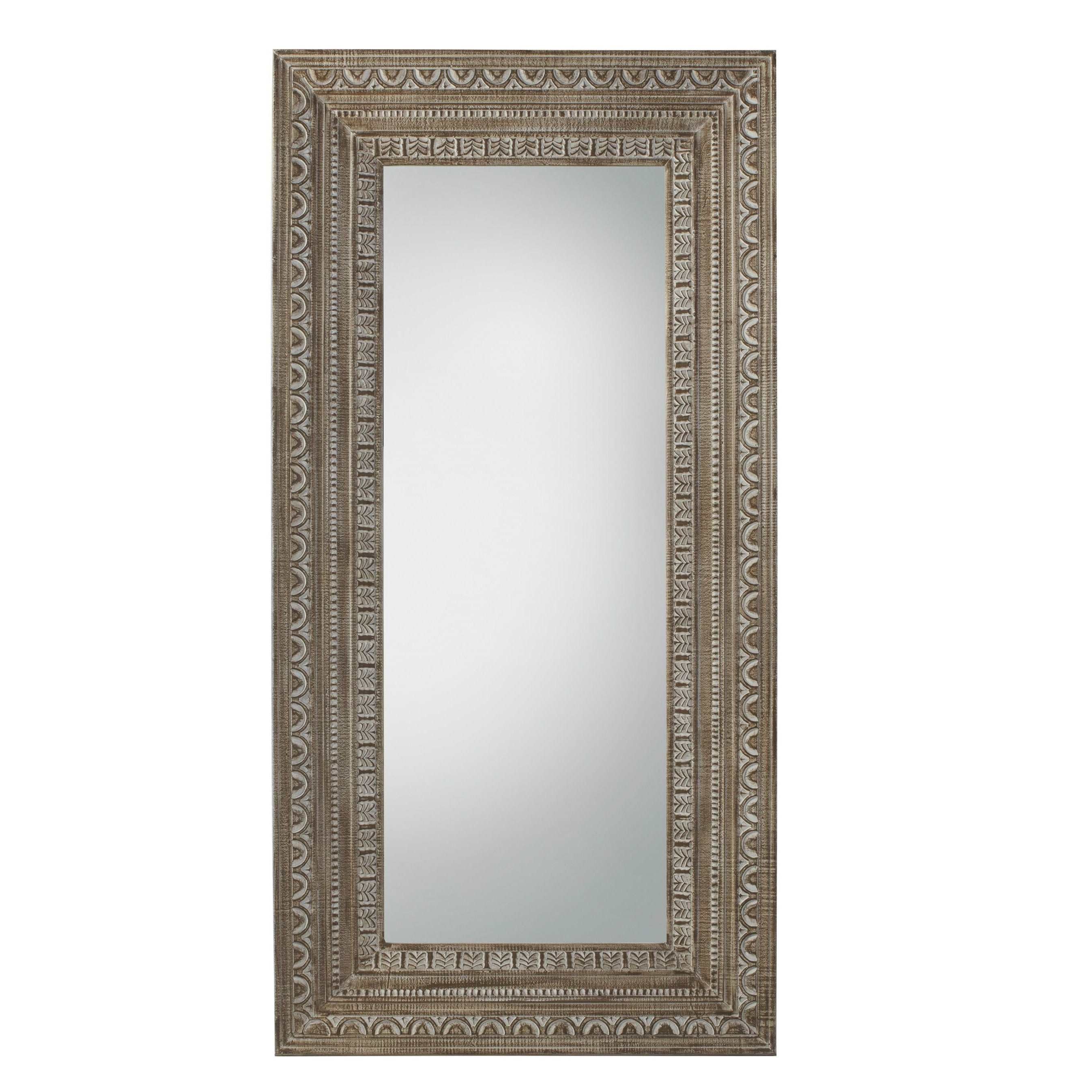 Agara Carved Detail Large Leaner Mirror