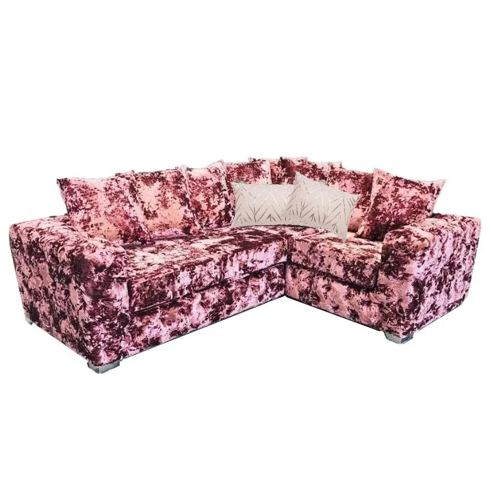 Alexa Lustro Velvet L Shaped Corner Sofa - Choice Of Colours
